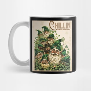 Chillin' with My Gnomies Retro Vintage Illustration Mug